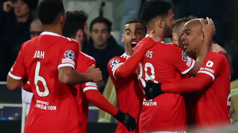 Benfica with one foot in Champions League quarters after beating Club Brugge