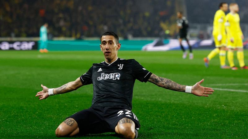 Di Maria hat-trick takes Juventus into Europa League last 16