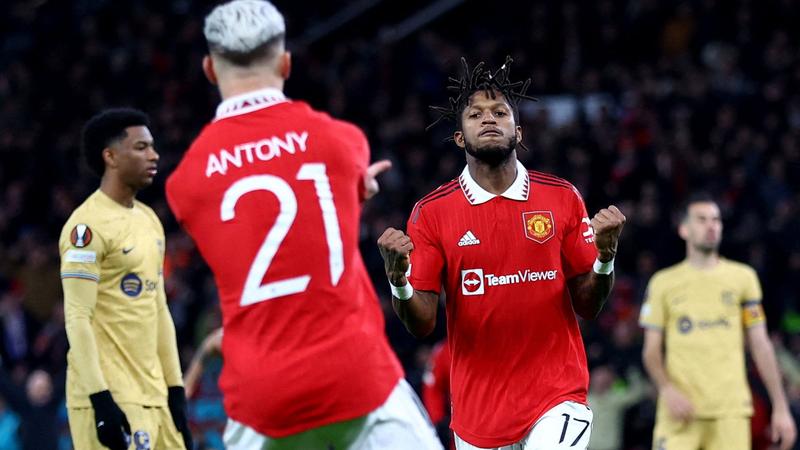 Man Utd beat Barcelona 2-1 to progress to Europa League last 16