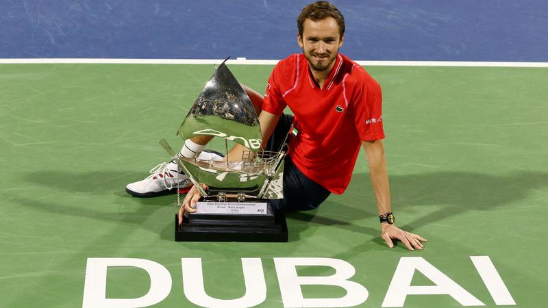 Medvedev wins in Dubai for third title in three weeks