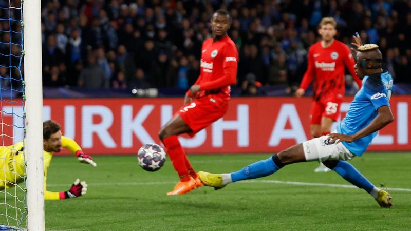 Osimhen fires Napoli past Eintracht, into Champions League last eight