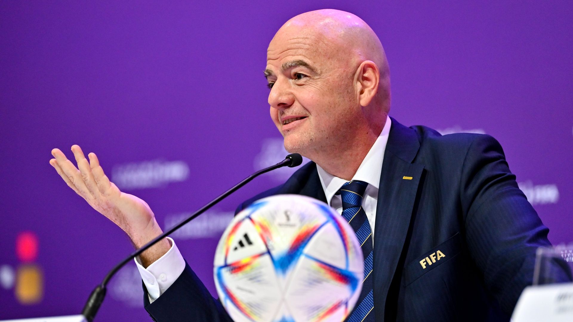 Infantino says FIFA will be in Russia 'the first day' after Ukraine invasion ends