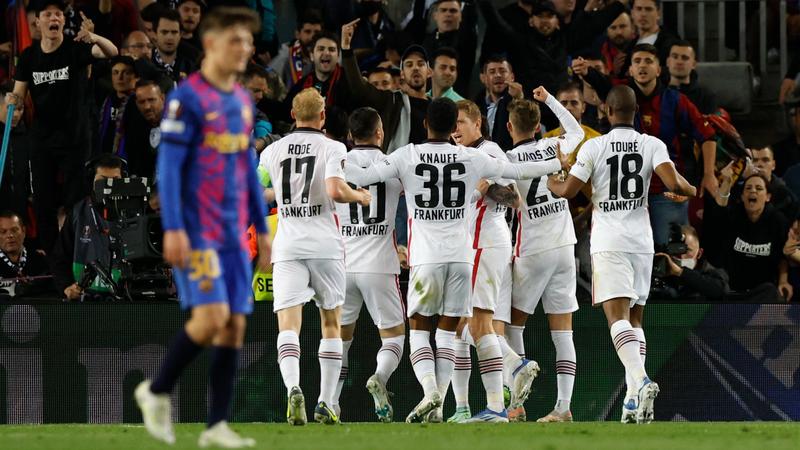 Barcelona 2-3 Eintracht Frankfurt (agg 3-4): Bundesliga side stun Xavi's men to book semi-final spot
