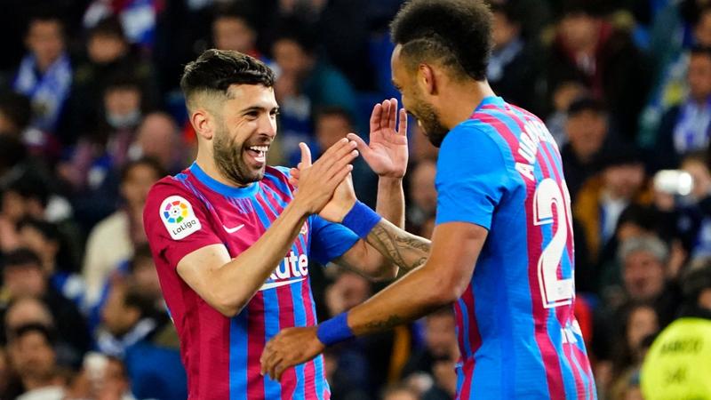 Aubameyang gives Barca narrow win over Real Sociedad