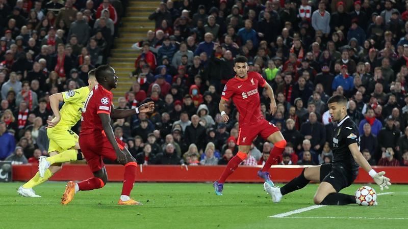Liverpool roll over Villarreal to put one foot in Champions League final