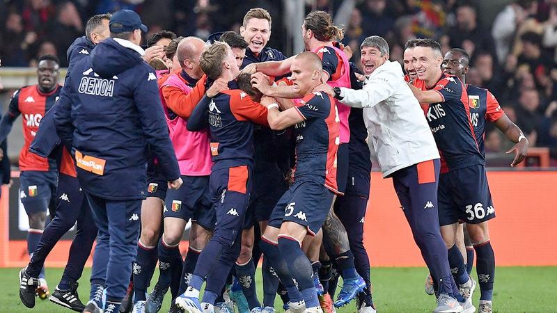 Genoa stuns Juve late to boost survival hopes