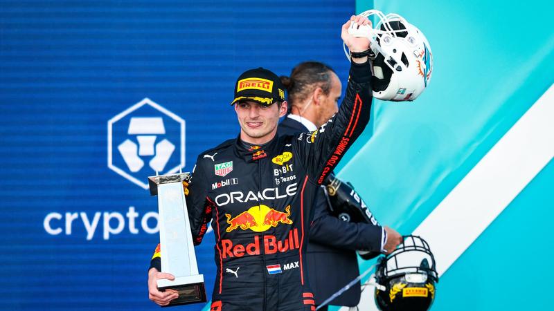 Happy Verstappen triumphs in sweltering Miami