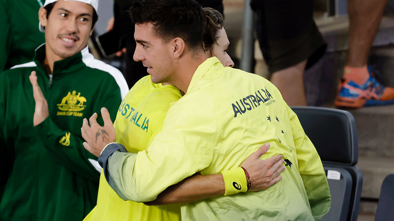 Australia sweeps Belgium in Davis Cup finals opener